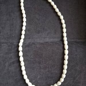 Classic White Bead Necklace - Women's Jewelry
